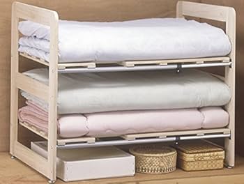 ベルメゾン 桐すのこの高さ調節＆幅伸縮できる押入れ2段布団ラック 桐すのこの高さ調節＆幅伸縮できる押入れ2段布団ラック（押入れ