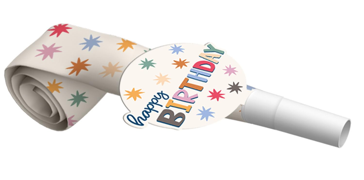 Sacchetti Regalo Folat Starburst 20x27 Cm – 6 Pezzi Con Stelle Colorate E Scritta Happy Birthday