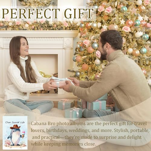 Álbum de fotos para niños, guarda 36 fotos de 4x6 pulgadas, regalo ideal para bebés, recién nacidos y familias, diseño temático náutico con ballena y helado miniatura 6