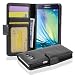 Produktbild Cadorabo Hülle für Samsung Galaxy A5 2015 in Oxid SCHWARZ  Handyhülle mit Magnetverschluss und 3 Kartenfächern  Case Cover Schutzhülle Etui Tasche Book Klapp Style