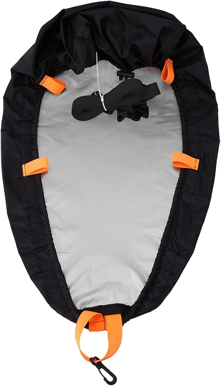 Kayak Fishing Accessories Drape Waterproof UV50 Blocking Cockpit Protector Breathable Kayak Cockpit Cover Seal Adjustable Bungee Cords for Kayaks Canoes Boats (Color : White)