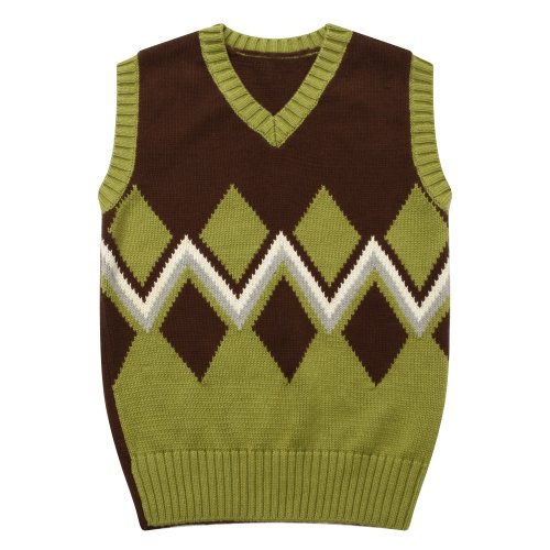 Richie House Little Boys' Sweater Vest with Intarisa Artwork RH1019