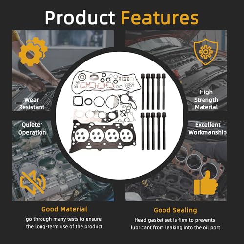 Image of Head Gasket Set with Bolts, 2.5 /2.7L, ES72249-2 for Scion tc 2.5L 2011-2016, for Toyota Camry /RAV4 2.5L L4 2009-2018, for Toyota Highlander /Sienna /Venza 2.7L L4 2009-2019 OE# HS26562PT(58pcs)