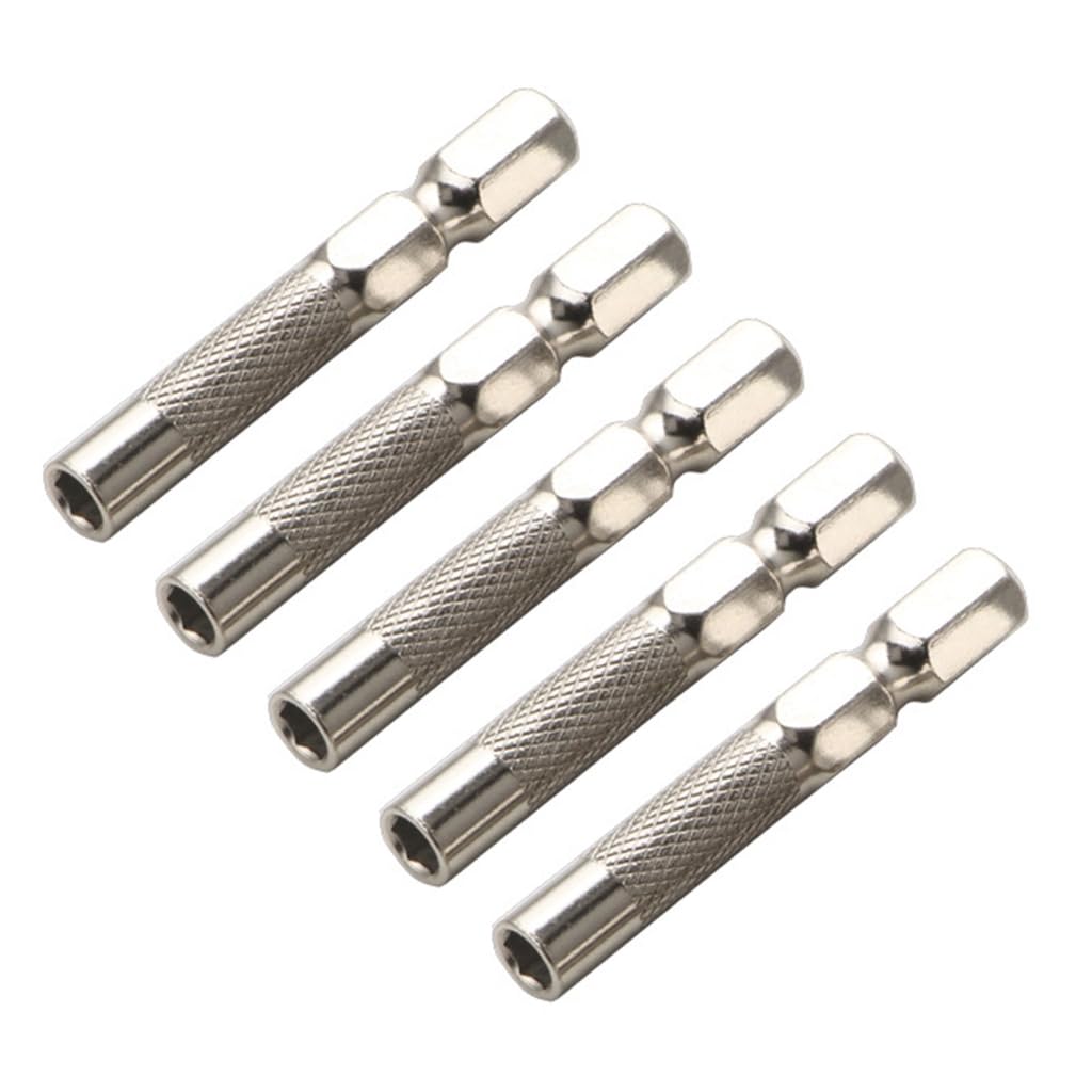 GMBYLBY Hexagonal Socket Shank Bit Adapter 5Pack 1/4inch To 4mm For Precise And Screwdriver Conversion Steel