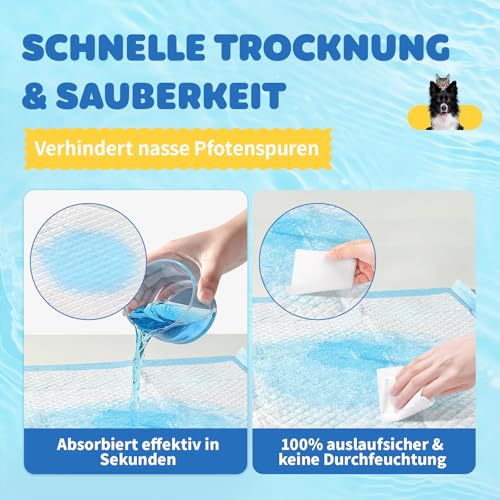 100 Stück PIPI matten für Hunde – 86 × 71 cm Extra Große welpen unterlagen mit 6 - lagigem Auslaufschutz, wickelunterlage einweg, saugstarke trainingspads für Hunde, schnelltrocknende Puppy Pads