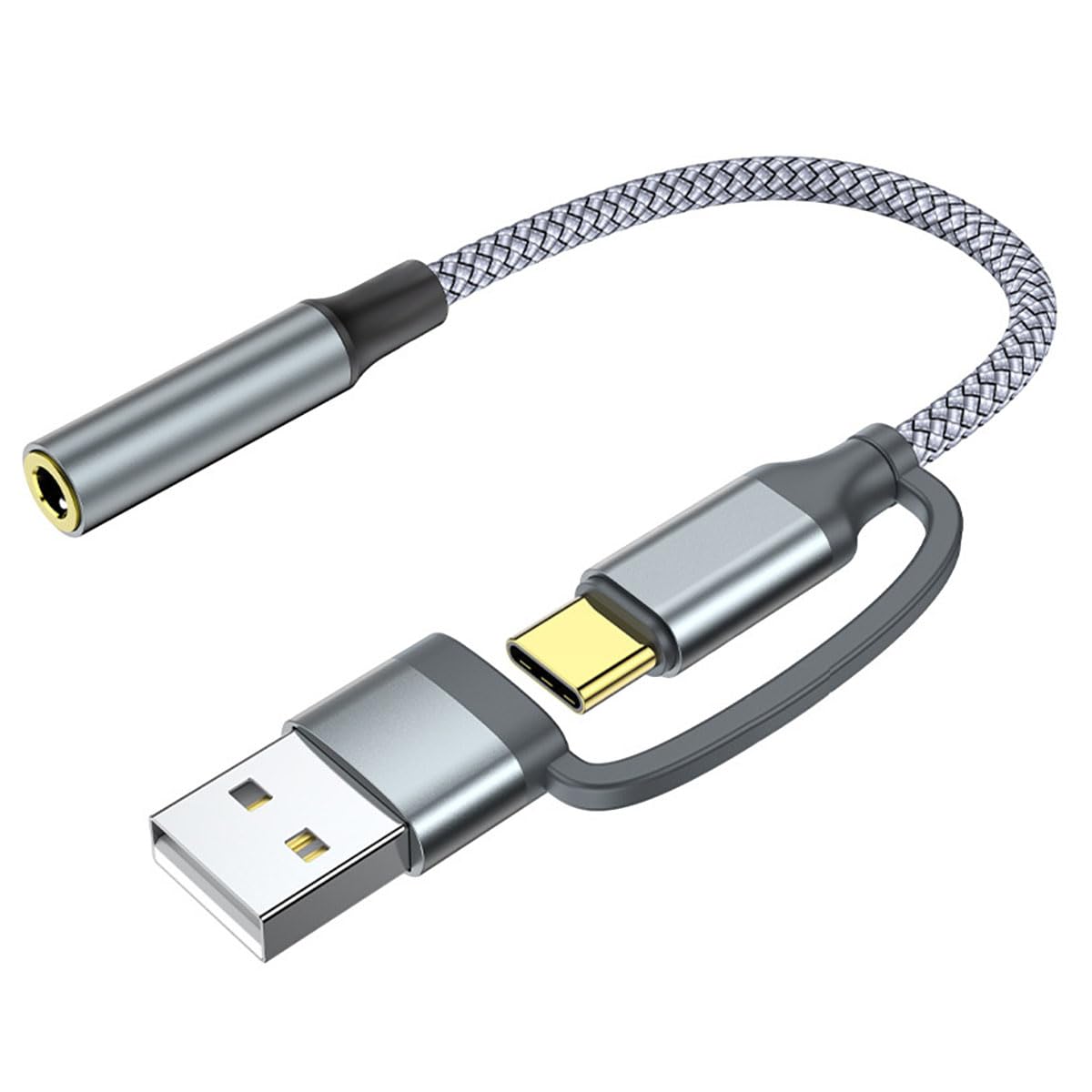 Verilux® USB to 3.5mm Jack Audio AUX Adapter, External Stereo Sound Card for Headphone, 2-in-1 USB A/USB Type C to 3.5mm Female Audio Jack Cable Headset, Compatible with Mac, PS4, PC, Laptop, Desktops (B0CVTZV5ZL) Amazon Price History, Amazon Price Tracker