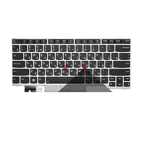 ThinkPad E480 E490 L380 R480 T480S L490 T490 pm[gp\RL[{[hiobNCgtAUS/RU/XyC/VAꃌCAEgj(RU Silver Backlight)