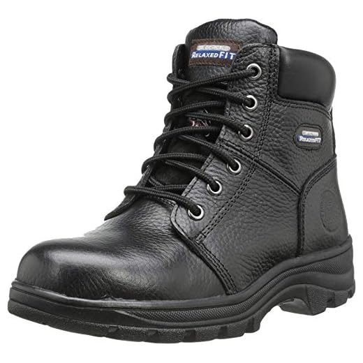 Skechers for Work Women's Workshire Peril Boot, Black, 8.5 M US