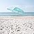 CARIBBEAN JOE Beach Umbrella, Portable Outdoor Sun Umbrella With UV Protection, Shoulder Carry Bag, Full 6 ft Arc, Mint