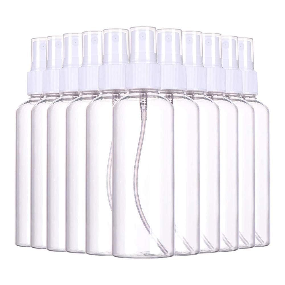 SHREE Maha Transparent Spray Bottles 100ml - Refillable & Reusable Cosmetic Mist Sprayers for Travel - Toner Fine Mist Bottles for Beauty & Personal Care - Pack of 4-image-12