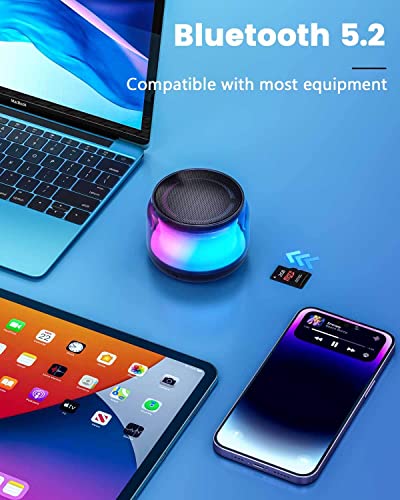 LENRUE-Portable-Bluetooth-Speakers-with-Colorful-Lights-Loud-Sound-Small-Bluetooth-Speaker-with-Wireless-Stereo-Pairing-Mini-Gifts-for-Kids-Teen-Girls-Boys-Women