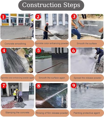 Herramienta de estampado de patrones de piso de pizarra para patio 4