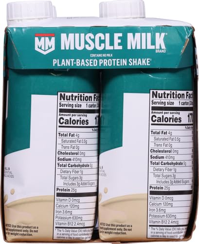 Muscle Milk Plant Protein Vanilla Caramel 11oz 4pk