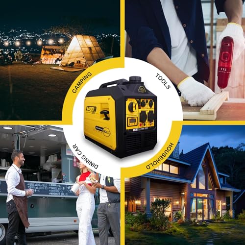 Aceup Energy 3400 Watt Portable Inverter Generator, Petrol Powered Pure Sine Wave Generator Silent for Home, Camping, RV, EURO-V, CE - Image 6