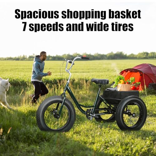 Triciclo 20 Pulgadas para Adultos, 7 Velocidades miniatura 3