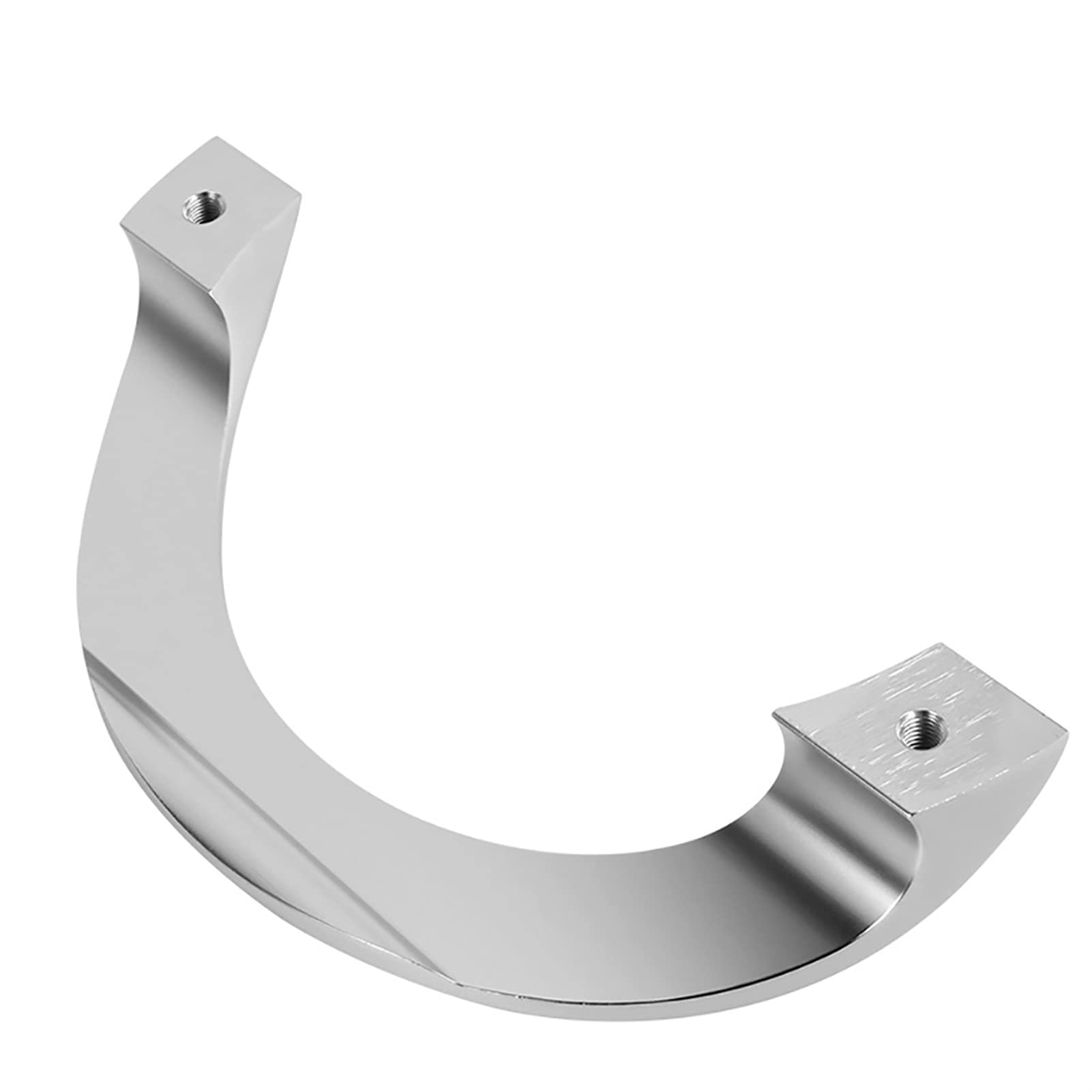 1 para klamki do drzwi prysznicowych, klamka do drzwi szklanych do łazienki, półokrągła klamka do drzwi ze stopu aluminium, uchwyt do szafy, srebrny