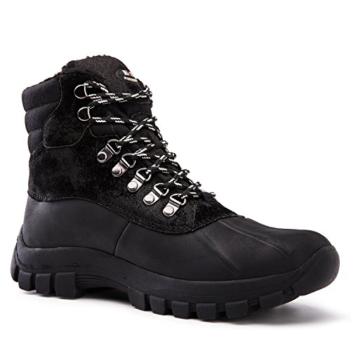 kingshow Men's 1705 Black Snow Boots 11 US