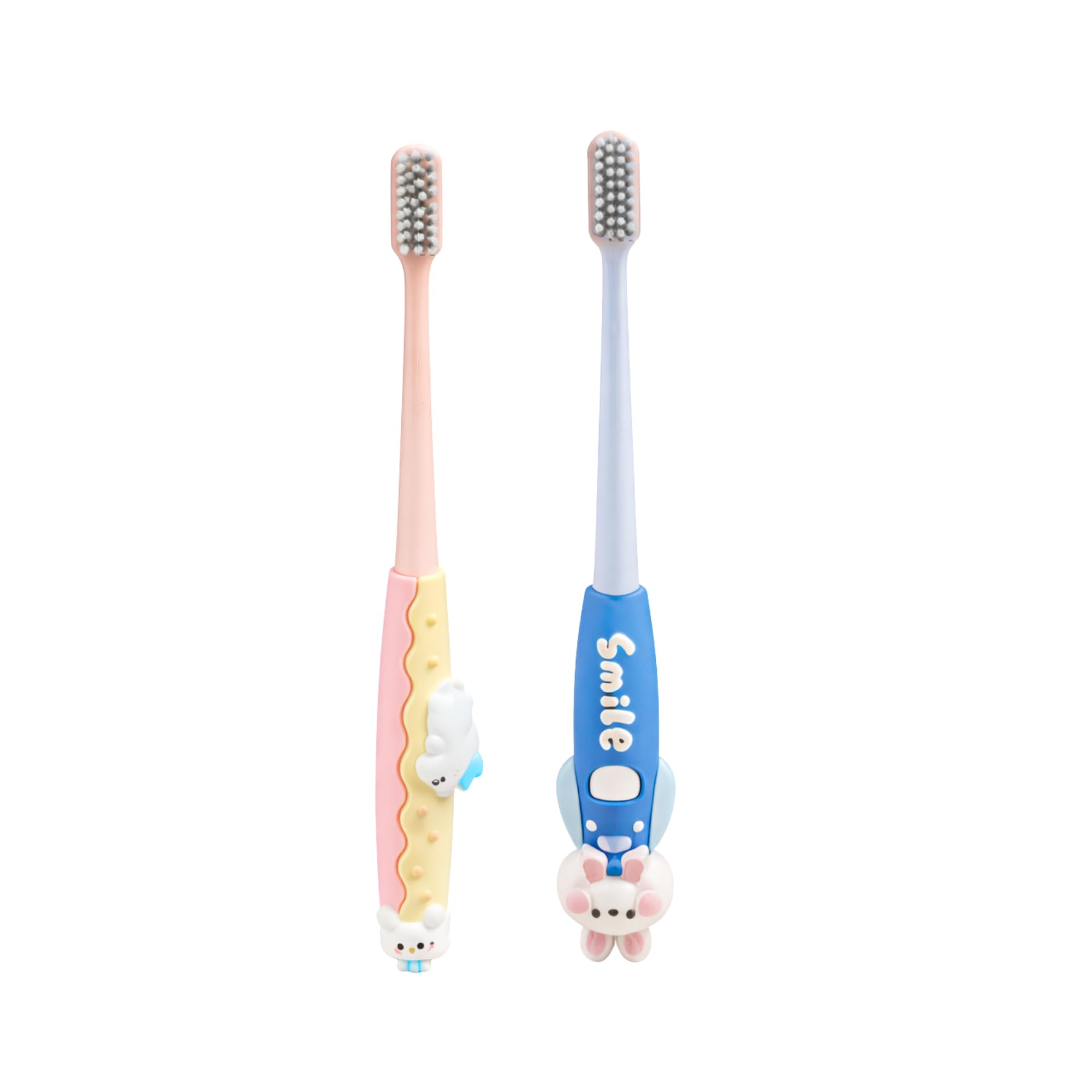 THE LITTLE LOOKERS Toothbrush | Soft Bristles for Gentle Clean | Easy To Hold Handle | Manual Toothbrushes for Babies/Kids/Toddlers (Blue & Pink, Cartoon)-image-44