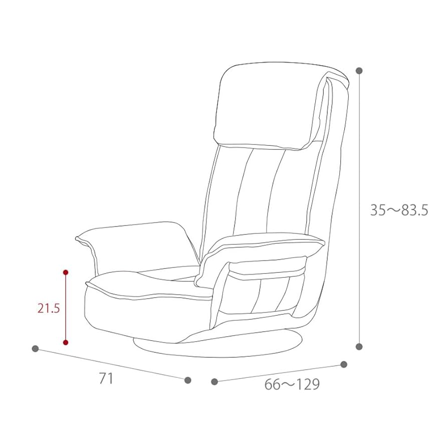 ヤマソロ 回転フロアチェア リクライニング座椅子 アルバ ALBA 83-960 Amazon｜ヤマソロ 回転座椅子 座椅子 フロアチェア