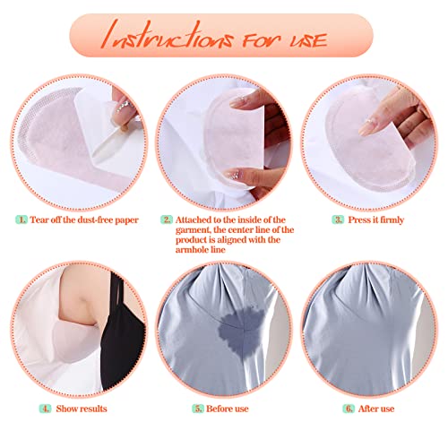 Image of Zhanmai 120 Pcs Underarm Sweat Pads for Women Men Armpit Disposable Non Visible Unflavored Sweat Pads Comfortable Adhesive Dress Shields Armpit Protection Guards