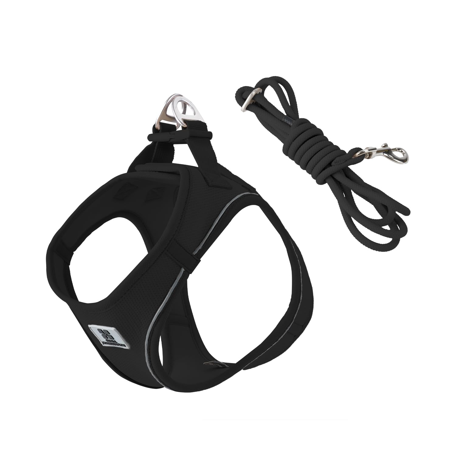 Harnais et laisse pour chien beige réglable noir taille XXXL