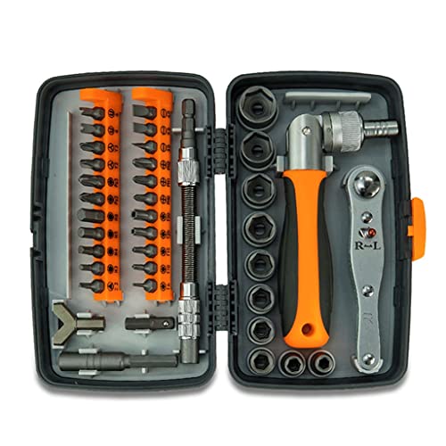 MQPALZKD Ratchet Screwdriver Set Screwdriver Bits Rotation Handle Adjustable Spanner Household Hand Tools