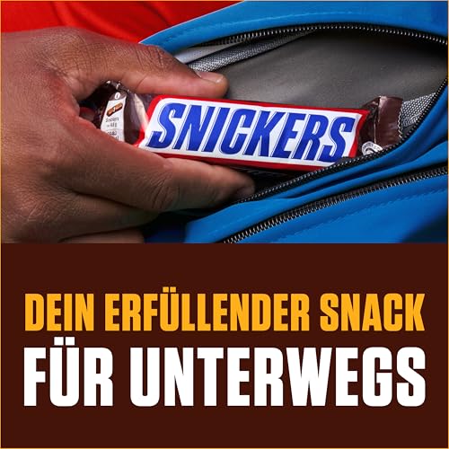 Snickers Schokoriegel, Erdnüsse, Karamell, Eine Packung á 5 Riegel | Fußball Snack | (1 x 5 x 50 g) 5