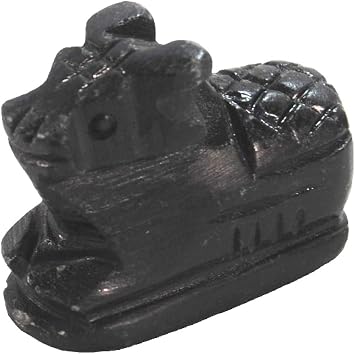 Terrapin Trading Indian Hindu Black Nandi Cow for Marble Shiva Lingam Shivling Puja mahadev Shivling Yoni Base Pooja Murti