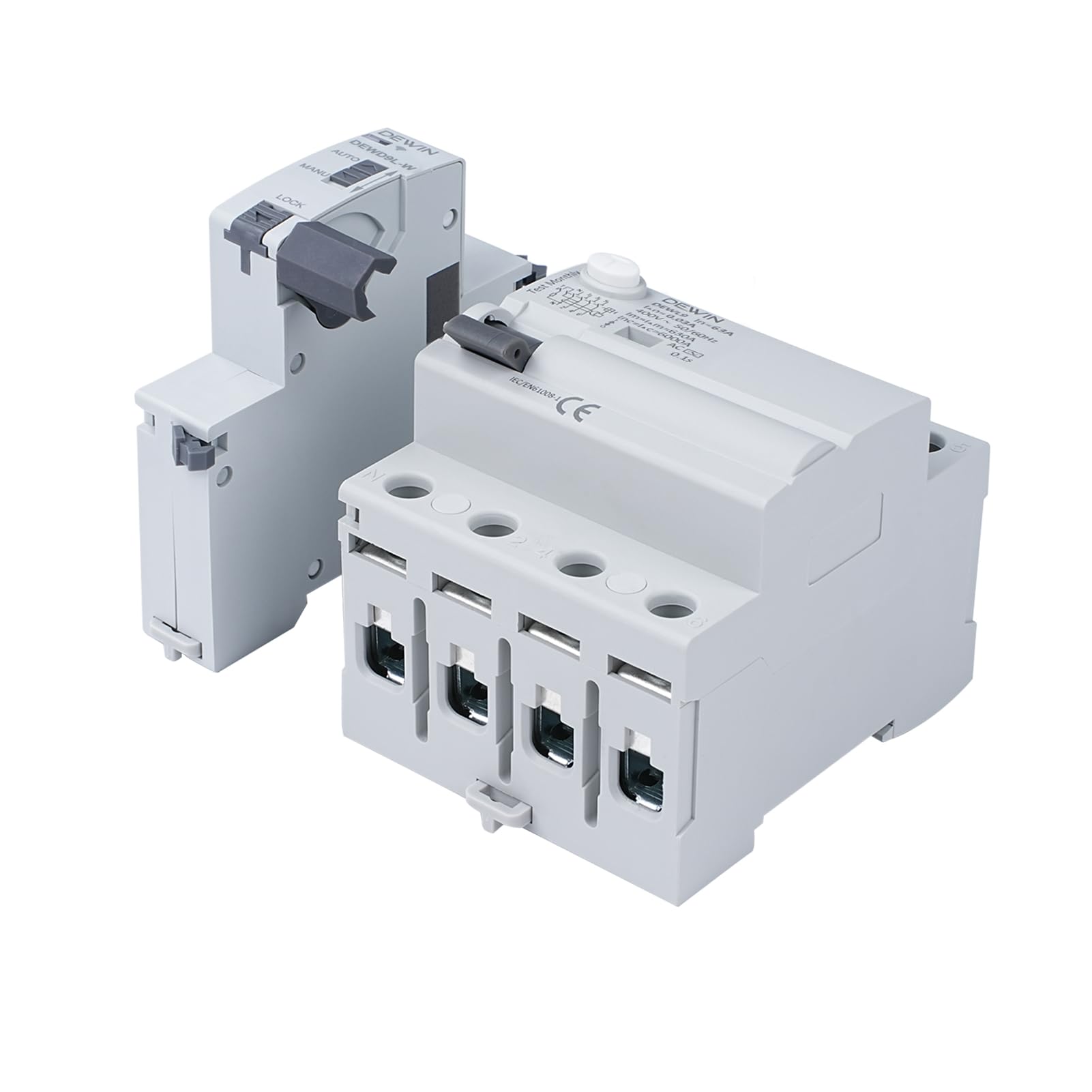 DEWIN Wlan FI Schutzschalter Dreipolig, FI Schalter mit Wiedereinschaltgerät Schließen und Öffnen Können über App im Automatischen Modus Gesteuert Werden 4P 63A 30mA AC 400V