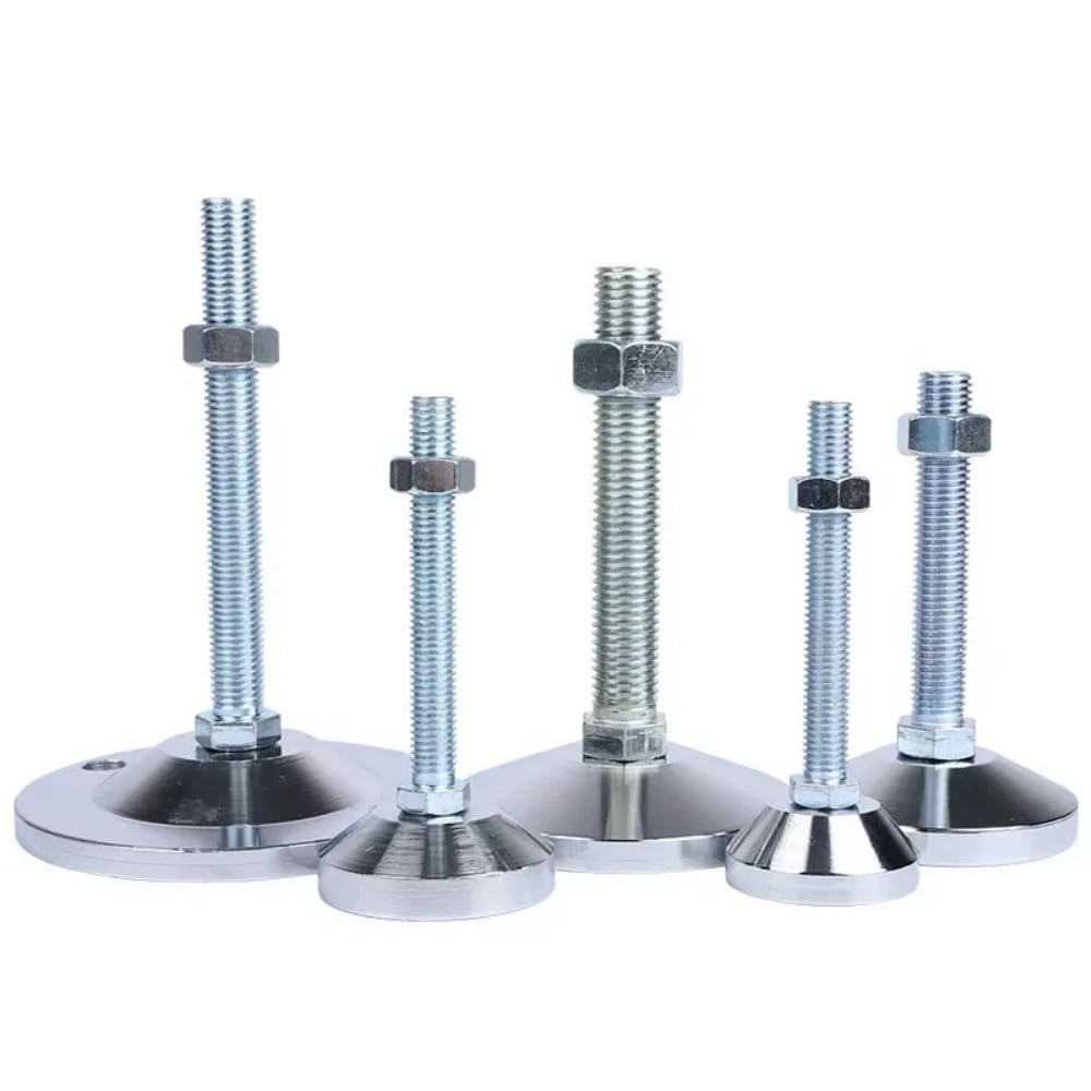 Podstawa 80mm wytrzymała stopka ze stali węglowej stała śruba kotwowa stopka regulacyjna metalowa mechaniczna antypoślizgowa stopka maszyny(80xM20x150mm)