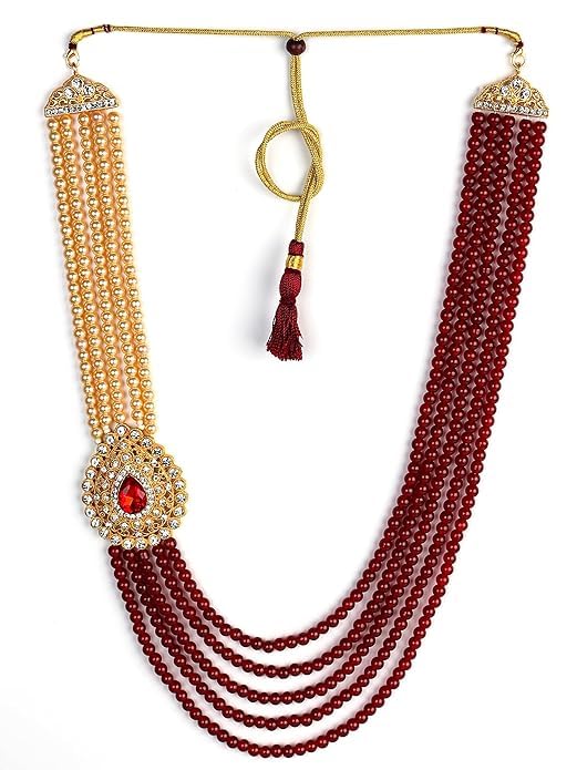 See full amazon price history chart for PIHU CREATION 5 Layered Traditional Gold Plated Dulha Moti Mala with Beaded Maharaja Haar/Groom Necklace For Men (MARRON) PIHU CREATION 5 Layered Traditional Gold Plated Dulha Moti Mala with Beaded Maharaja Haar/Groom Necklace For Men (MARRON) (B0DFYTYRY8) Amazon Price History, Amazon Price Tracker