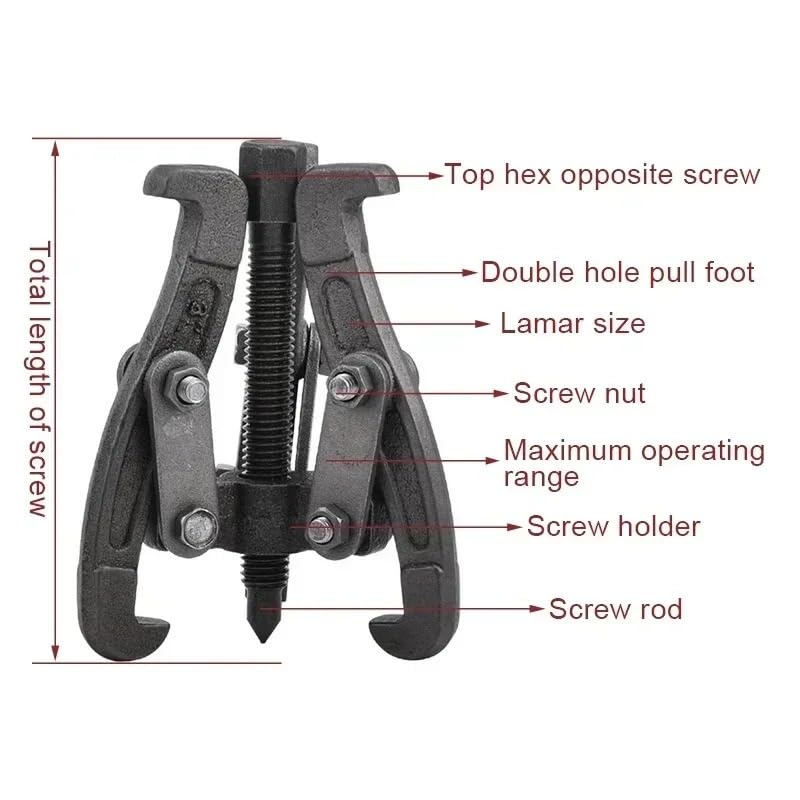 Extractor de poleas y cubos de rueda de 75mm para mantenimiento de motor 3