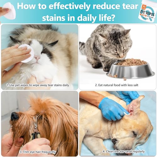 Pet Wipes for Cats & Dogs, Grooming Wipes for Eyes, Paws, Ears, Nose, Unscented Soft Pet Tear Stain Remover Wipes 300 Pads Pet Wipes for Cats & Dogs, Grooming Wipes for Eyes, Paws, Ears, Nose, Unscented Soft Pet Tear Stain Remover Wipes 300 Pads