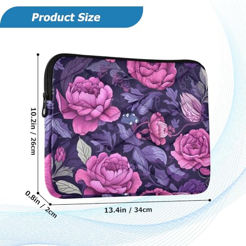 Funda para portátil 13-14 pulgadas con diseño floral miniatura 3