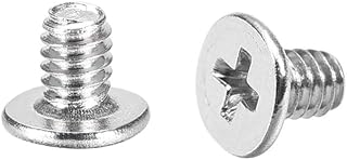 uxcell M2x3mm Phillips Screw Fastener Silver Tone 3.8mm Dia Screw Head for Laptop PC TV Fan Audio Switch 200pcs