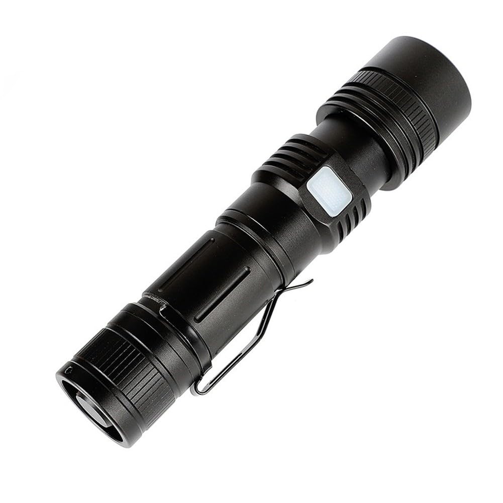 XHP50 LED Taschenlampe, 1200 Lumen USB Wiederaufladbar mit Zoom und 5 Modi, für Camping Wandern Notfall