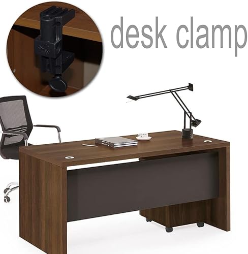 Miniatura 5 de 2 piezas de abrazadera de escritorio soporte de montaje de luz de trabajo de plástico resistente abrazadera de montaje de mesa para lámpara de