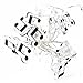 MUMENG 1 Set of 2M 20 LEDs Music Symbols String Lights Silver Wire Fairy Lights Christmas Decoration Indoor Use (Warm White)