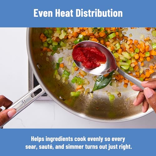 Image of Misen Stainless Steel Pan - Versatile Everyday Pan - Even Heating, Dishwasher-Safe, Oven-Safe, Works on All Stovetops