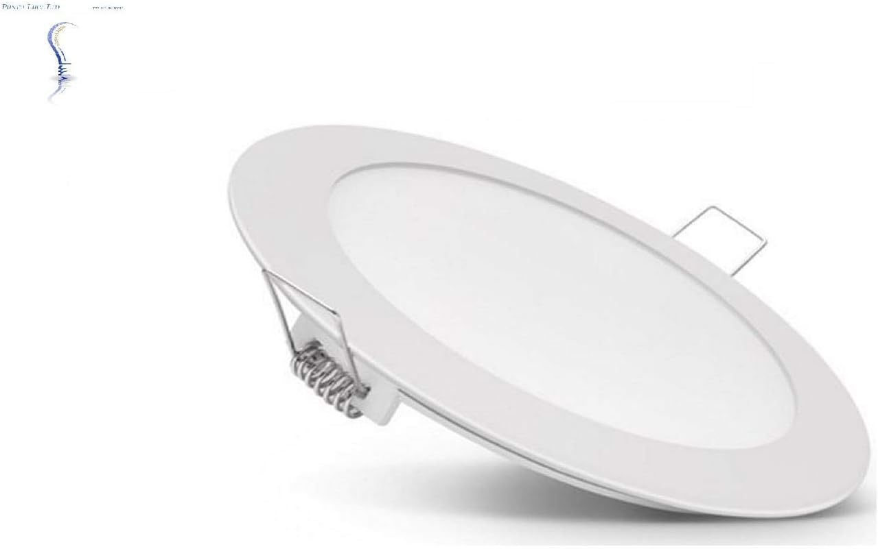 LED Panel Light Led Recessed Lights Ceiling Panel Round Ultra Slim Flat Panel Down Light for Home Living Room Bathroom Dining Room Corridor Conference Room Office Gazebo 6W 4000K