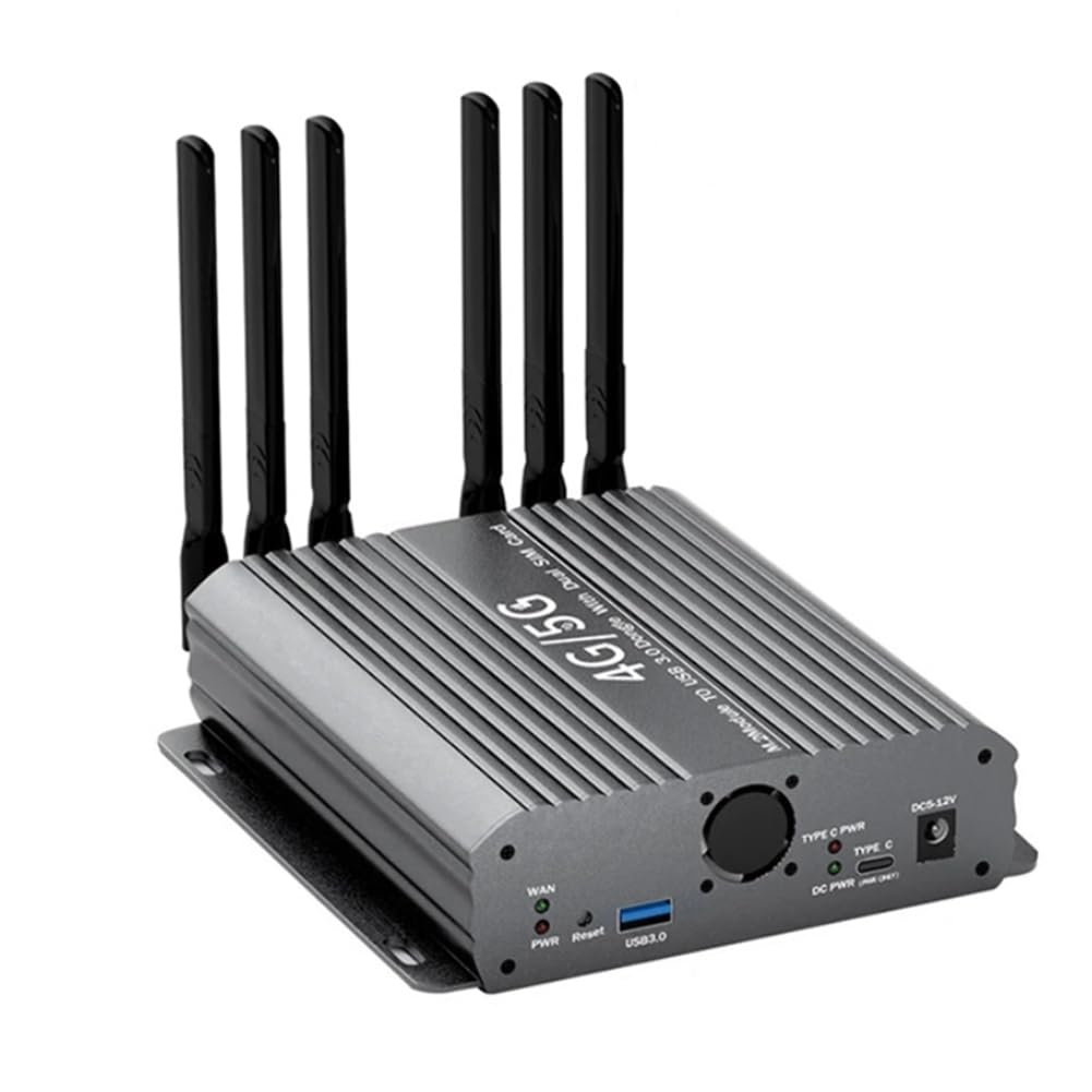 Adattatore NGFF da M.2 A USB 3.0 Riser per Scheda Wireless Doppia Ventola di Raffreddamento Slot per Scheda SIM per Modulo SIM/Micro-SIM/Nano SIM 4G 5G Durevole Facile da Usare