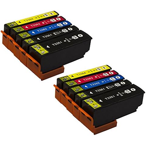 Bergsan Kompatibel mit Epson 33 33XL Multipack Patronen 33XL Druckerpatronen Cover