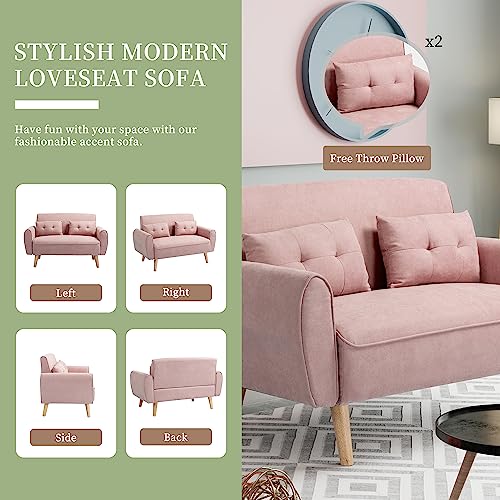Vongrasig 47" Pink Loveseat - Image 7