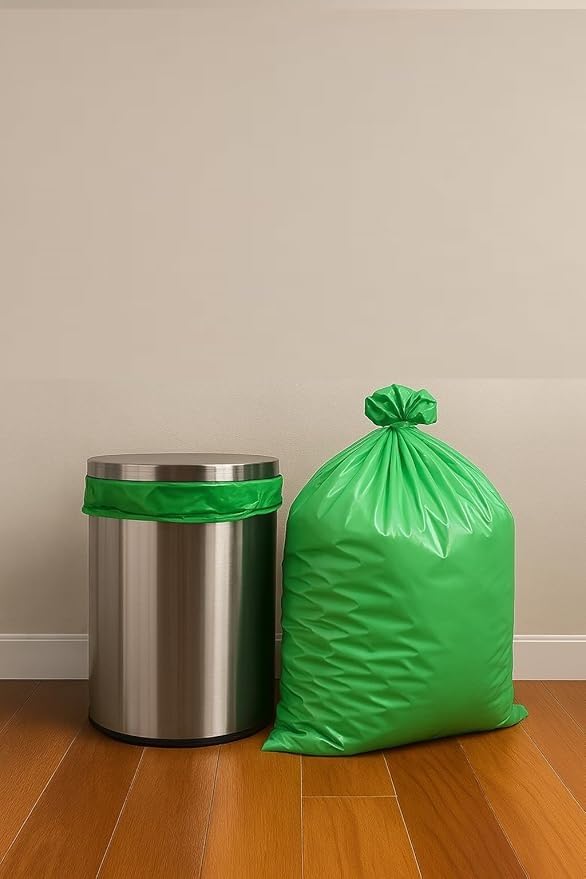 HETOPETO Biodegradable Garbage Bags for Dustbin - Large 17 x 19 Inches | 30 bags per Roll Trash Bag Eco Friendly Garbage Disposal Bags Dustbin Bag(Small) Green|M-Grn17*19 Waste 30bag s - Image 3 thumbnail