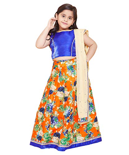 Image of TINY TOON Light Green Color Lehenga, Choli and Dupatta Set For Girl