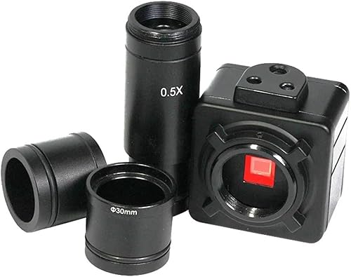 Kit de accesorios para microscopio para adultos, cámara USB de 5 MP, microscopio digital electrónico, adaptador de lente de montaje en C 0.5X para