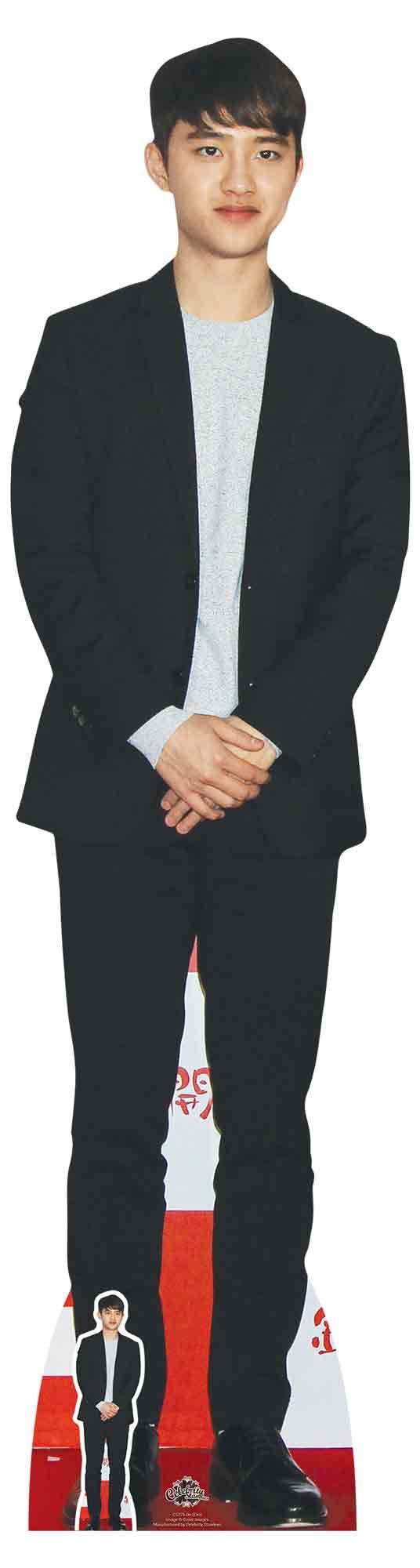 STAR CUTOUTSLtd CS776 Star Lifesize Cardboard Kyung-soo D.O (EXO) with Free Mini Table top Cutout 177cm Tall, Solid, Multicolour, Regular