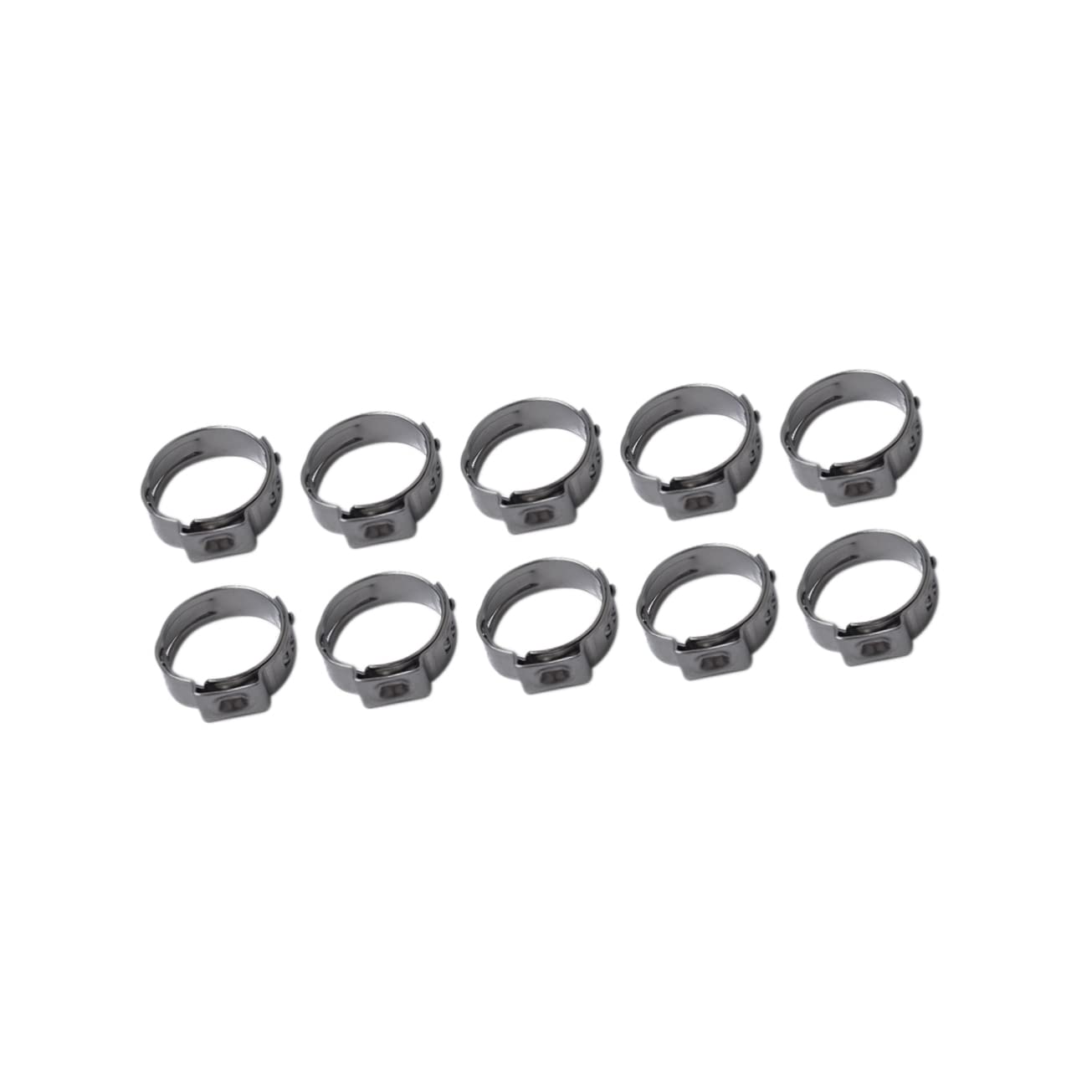VILLFUL 10 Pcs 304 Hose Clip Clamp Soft Clamp Hose Fittings Hose Clamp Range Hood Oil Hose Connections Tube Clamp Hose Connectors Tray Outdoors Stainless Steel Gear