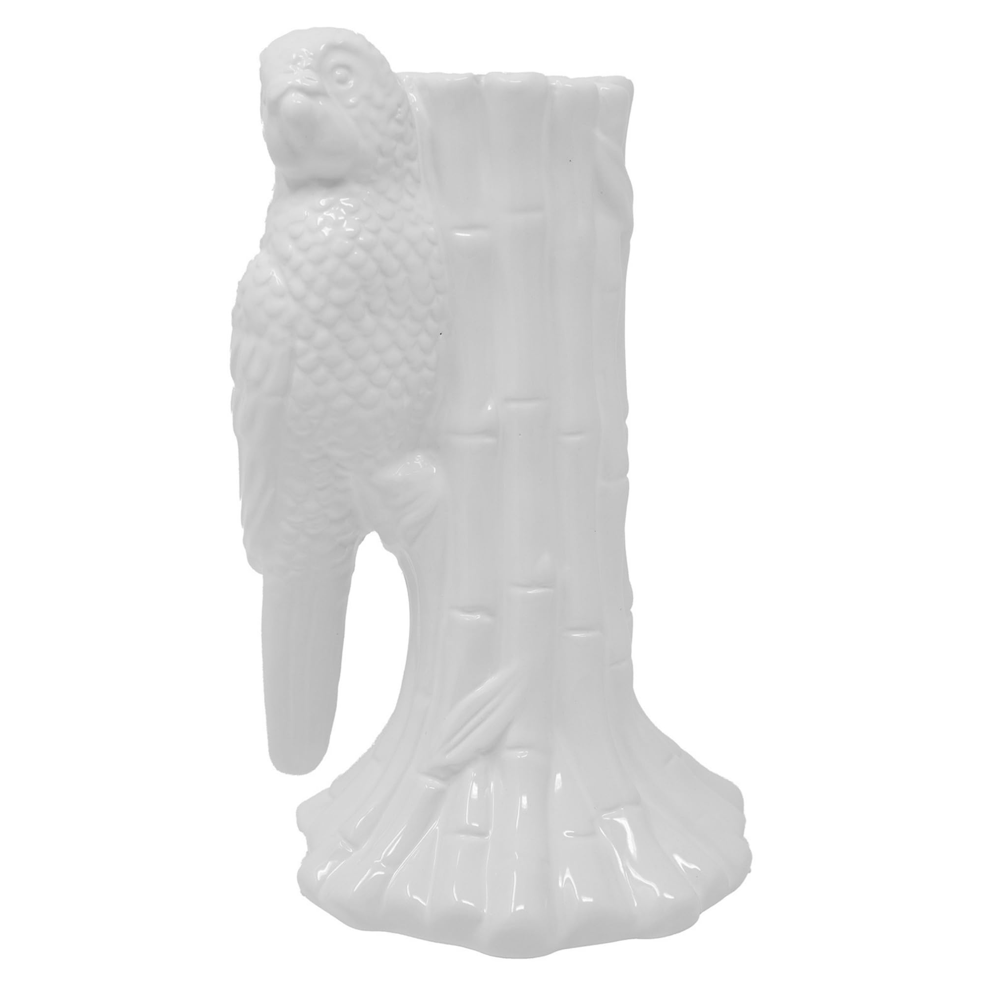 Lilly Pulitzer Taper Candle Holder, Cute Candlestick Holder Decor for Mantle or Centerpiece, Resort White (Parrot)