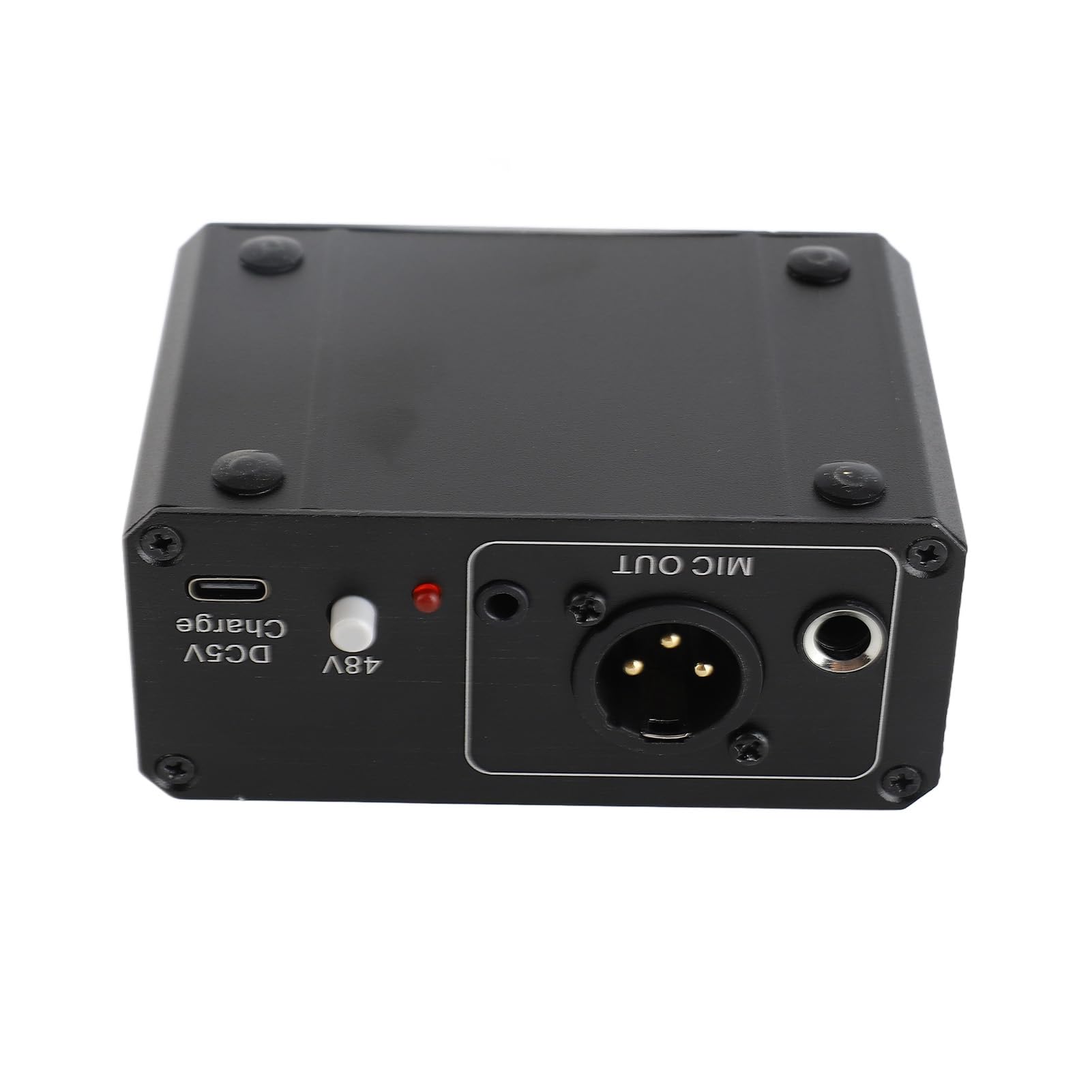 Préampli Micro à Gain élevé, Bruit Ultra Faible, Alimentation 48 V, Boîtier en Métal Noir, Préamplificateur Micro à Sortie XLR pour Studios Maison et Studios Professionnels,